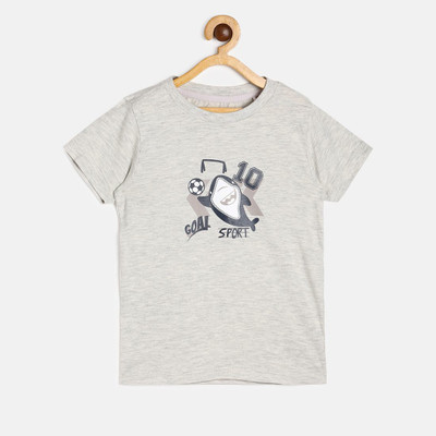 MINI KLUB Boys Printed Pure Cotton Regular T Shirt(Pink, Pack of 1)