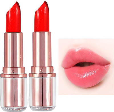 Latixmat Color Change Temperature Mood Lipstick Moisturizer Jelly Flower Lipstick(red, 7.2 g)