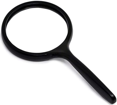 KAMAL Magnifying Glass 75 mm for Reading, Students and Viewing Small Objects 10x Lens optaical Magnifying Glass(Black)