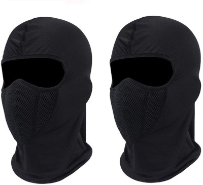CareDone Full Face Cover Reusable, Anti Pollution Head Mask For Unisex.( Black,Packof2) helmetmaskblack2 Reusable, Washable Cloth Mask(Black, Free Size, Pack of 2)