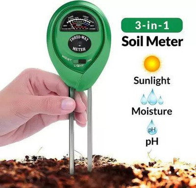 nunki trend 3-in-1 Solar Soil Moisture, Light and PH/Acidity Meter Plant Tester Soil Thermometer Gardener Or Planter Both Indoor and Outdoors (No Battery Required) All-in-One Analog Moisture Measurer(60 mm)