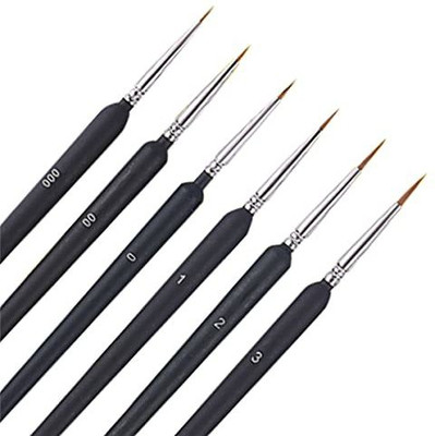 TRINGDOWN 6 Pcs Paint Brush(Multicolor)