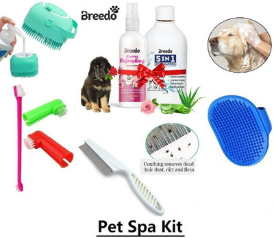 Breedo The Best Deal (Combo of 6) Dog & Cat Needs Grooming Kit For All Types Pets Pet Spa Kit