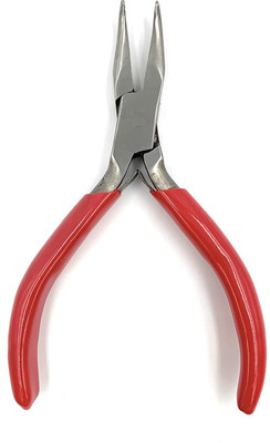 fozti Bent Chain Nose Half Round Steel Plier Multipurpose for Jewellery Making Needle Nose Plier(Length : 5 inch)