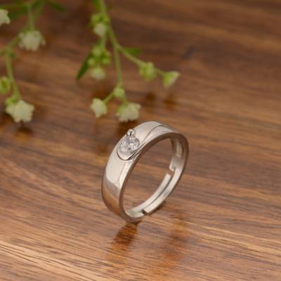 GIVA Sterling Silver Fibonacci Ring for Mens Sterling Silver Zircon Silver Plated Ring