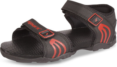 Sparx SS 702 Men Sports Sandals(Black, Red , 9)