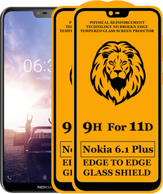 SUNSHINE Edge To Edge Tempered Glass for Nokia 6.1 Plus(Pack of 2)