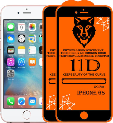 SUNSHINE Edge To Edge Tempered Glass for Apple iPhone 6s(Pack of 2)