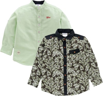 Tonyboy Baby Boys Printed Casual Multicolor Shirt(Pack of 2)