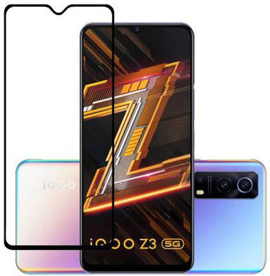 SM Styles Edge To Edge Tempered Glass for IQOO Z3 5g(Pack of 1)