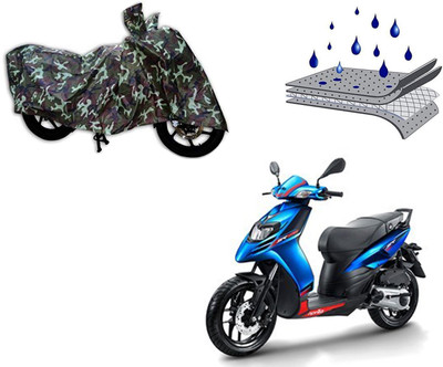 Automotive Circle Waterproof Two Wheeler Cover for Aprilia(Flame SR125, Green, Multicolor)