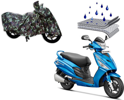 Automotive Circle Waterproof Two Wheeler Cover for Hero(Maestro Edge 125, Green, Multicolor)
