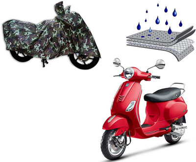 Automotive Circle Waterproof Two Wheeler Cover for Vespa(Elegante 150 BS6, Green, Multicolor)
