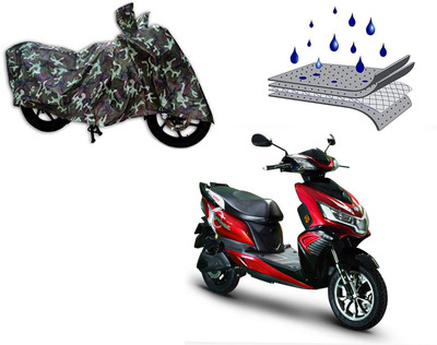 Automotive Circle Waterproof Two Wheeler Cover for Piaggio(Vespa VXL, Green, Multicolor)