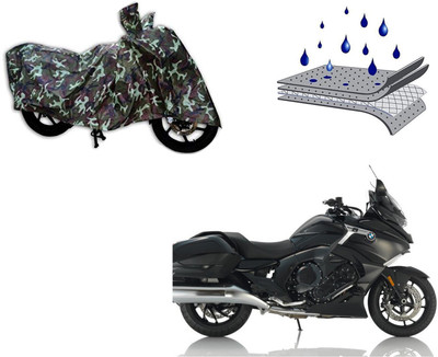 Automotive Circle Waterproof Two Wheeler Cover for BMW(FZ16, Green, Multicolor)