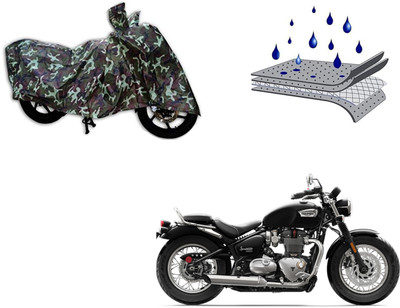 Automotive Circle Waterproof Two Wheeler Cover for Triumph(Bonneville Bobber BS6, Green, Multicolor)