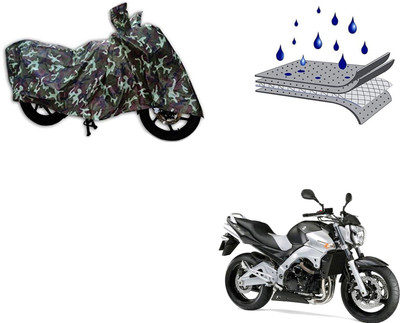 Automotive Circle Two Wheeler Cover for Suzuki(Intruder M1800R, Green, Multicolor)