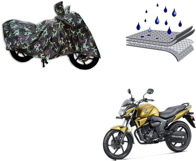 Automotive Circle Waterproof Two Wheeler Cover for Honda(CB Trigger, Green, Multicolor)