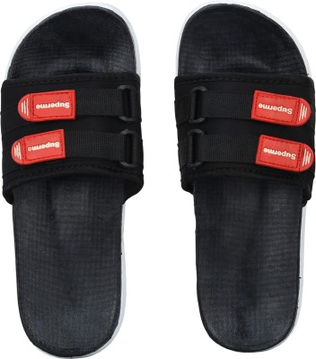 Mochites Men Slides(Black, Red, White , 10)