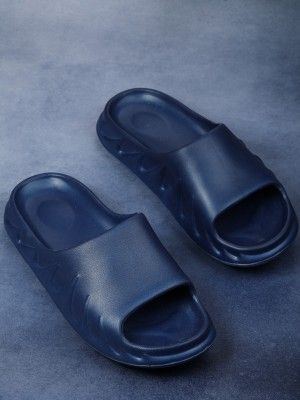 ShoeNstring Men Slides(Blue , 6)