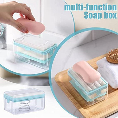 Arni Soap Roller Dispenser,2-in-1 Portable Soap Dish Multicolor(Multicolor)