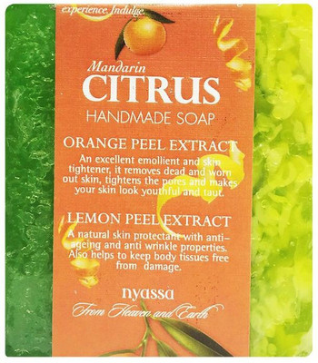 nyassa Luxurious Mandarin Citrus Handmade Natural Soap|Orange&Lemon Peel Extract(150 g)