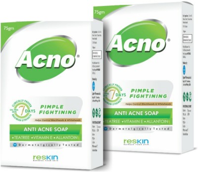 Acno Anti Acne & Pimple Fighting Soap for Normal To Oily Skin ( Pack OF 2)(2 x 1 g)