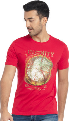Status Quo Printed Men Round Neck Red T-Shirt