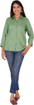 Ragvi Casual Solid Women Light Green Top