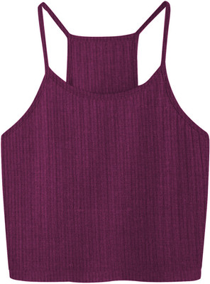 THE BLAZZE Casual Solid Women Purple Top