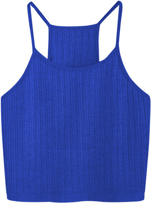 THE BLAZZE Casual Solid, Self Design Women Blue Top