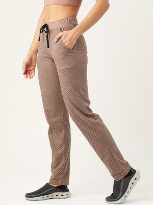 Femea Printed Women Brown Track Pants
