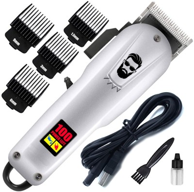 KMEIIE Professional AC-DC Chargeable Washable Beard Moustache Trimmer Hair Clipper 809A Fully Waterproof Trimmer 240 min  Runtime 7 Length Settings(Multicolor)