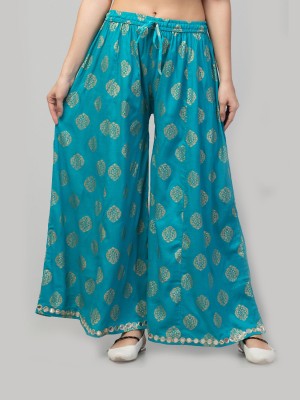 Shaukiya Flared Women Light Green Trousers