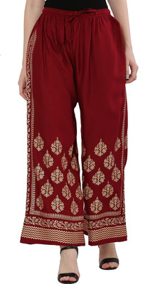 MENSIMPRESSION Relaxed Women Maroon Trousers