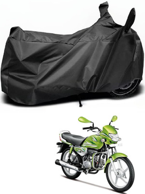 MOCKHE Waterproof Two Wheeler Cover for Hero(HF Deluxe Eco, Black)