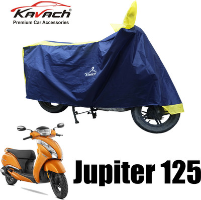 Kavach Waterproof Two Wheeler Cover for TVS(Jupiter 125, Yellow, Blue)