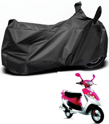 Euro Care Waterproof Two Wheeler Cover for TVS(Scooty Pep Plus, Black)