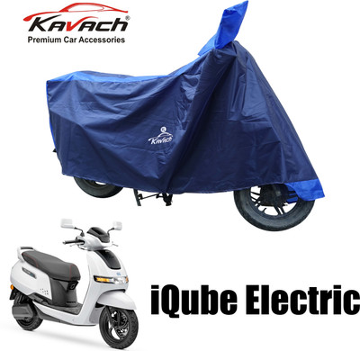 Kavach Waterproof Two Wheeler Cover for TVS(iQube Electric, Blue, Blue)