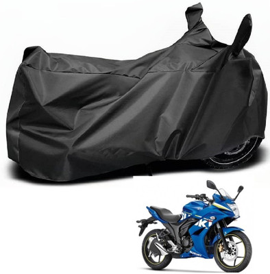 MOCKHE Waterproof Two Wheeler Cover for Suzuki(Gixxer SF, Black)