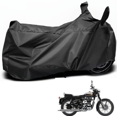 MOCKHE Waterproof Two Wheeler Cover for Royal Enfield(Bullet 350, Black)