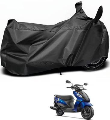 MOCKHE Waterproof Two Wheeler Cover for Suzuki(Let's, Black)