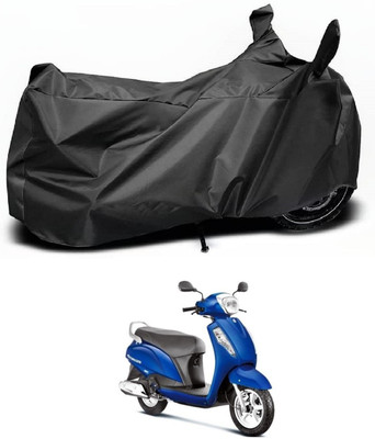 MOCKHE Waterproof Two Wheeler Cover for Suzuki(Access 125, Black)