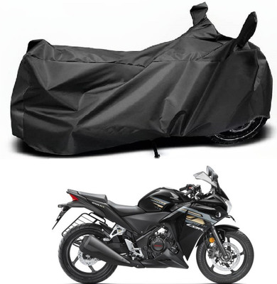 MOCKHE Waterproof Two Wheeler Cover for Honda(CBR 250R, Black)