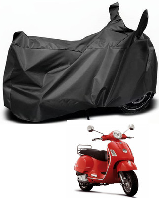 MOCKHE Waterproof Two Wheeler Cover for Vespa(Vespa LX, Black)