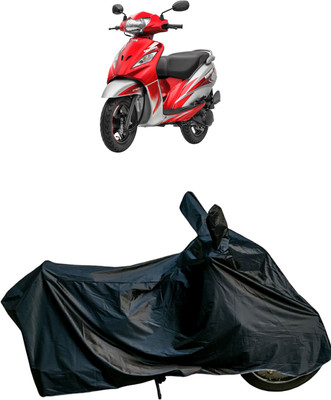 Autofly Waterproof Two Wheeler Cover for TVS(Wego, Black)