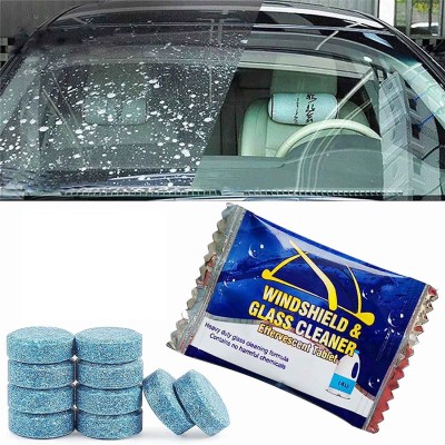 YANCI Car Effervescent Washer Car Windshield Glass Washer Tablets (Pack of 10) Tablet Concentrate Vehicle Glass Cleaner(4 L)