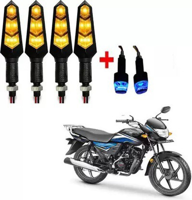 QZ DEVICE Front, Rear LED Indicator Light for Honda Dream Neo, Universal For Bike(Yellow)