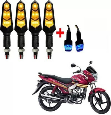 QZ DEVICE Front, Rear LED Indicator Light for Hero, Honda, Bajaj, Royal Enfield, Suzuki, TVS, Yamaha Universal For Bike(Yellow)