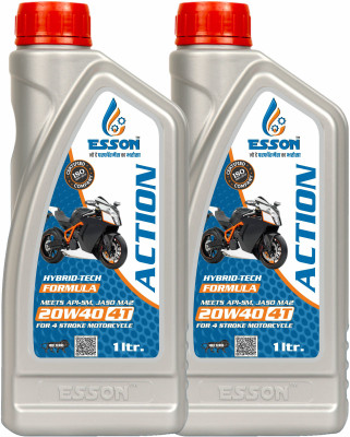ESSON ACTION 20W40 4T 1Ltrr-P 2 ACTION 20W40 4T 1Ltrr-P 2 High Performance Engine Oil (1 L, Pack Of 2) For Rs. 310 @ 62% off